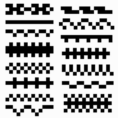 piksel tek renkli soyut semboller