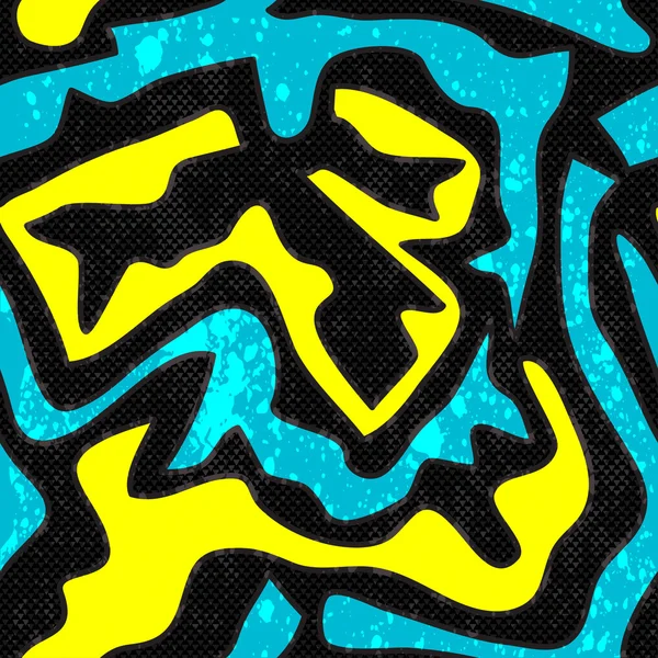 Grunge színes graffiti varrat nélküli mintát vektoros illusztráció — Stock Vector