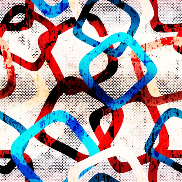 parlak grafiti geometrik seamless modeli grunge etkisi