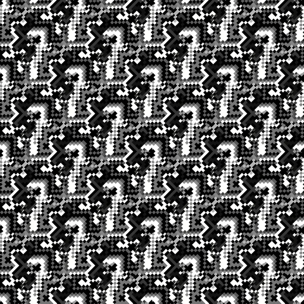 Pixel monocromatici sfondo astratto geometrico — Vettoriale Stock