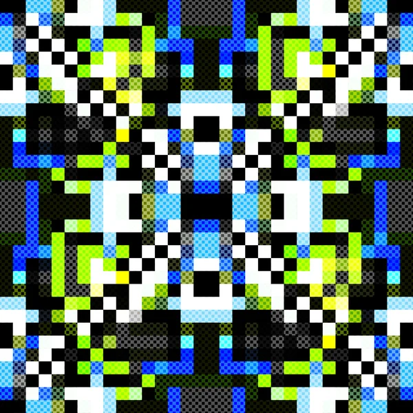 Πολύγωνα ψυχεδελικό χρωματιστό pixel του φόντου γεωμετρικά — Διανυσματικό Αρχείο