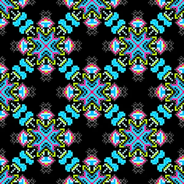 Kleine helle farbige Polygone nahtloser geometrischer Hintergrund — Stockvektor