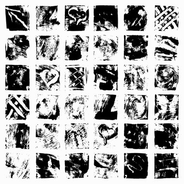 grunge doku vektör çizim topluluğu siyah soyut mürekkep lekesi