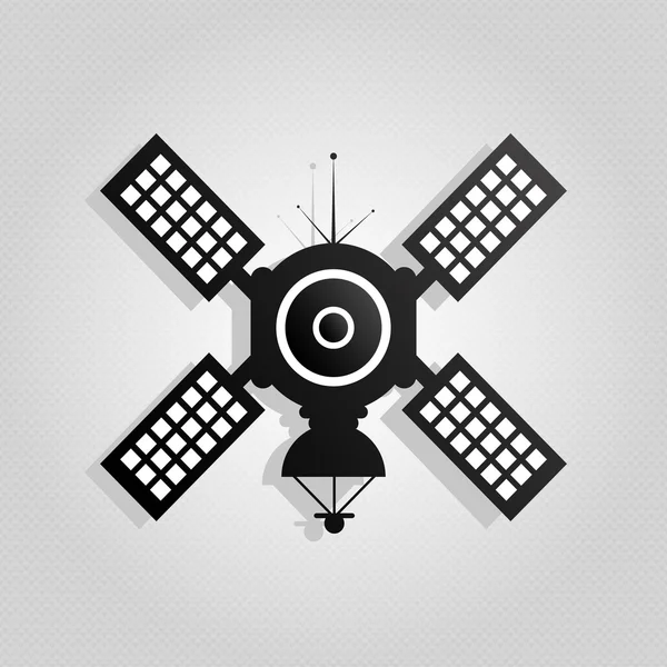 Immagine vettoriale pulsante icona satellitare — Vettoriale Stock