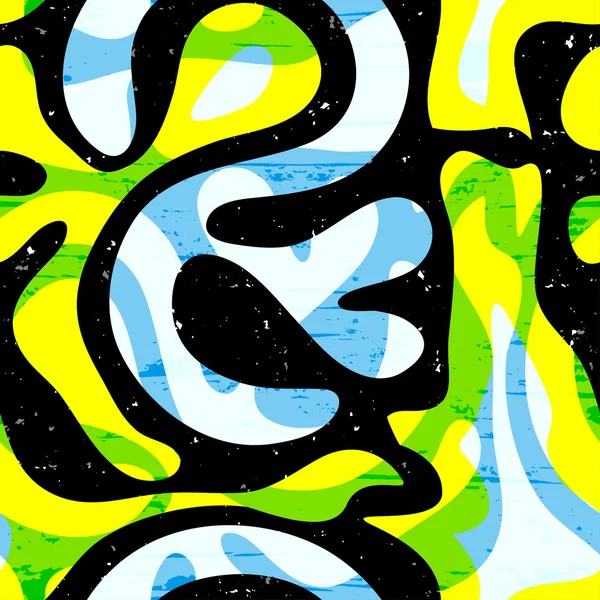 Graffiti abstract naadloze patroon grunge effect vectorillustratie — Stockvector