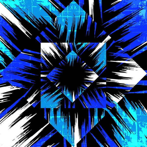 Graffiti azul sobre un fondo negro vector ilustración — Vector de stock