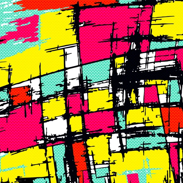 Illustration vectorielle de motif graffiti coloré psychédélique — Image vectorielle