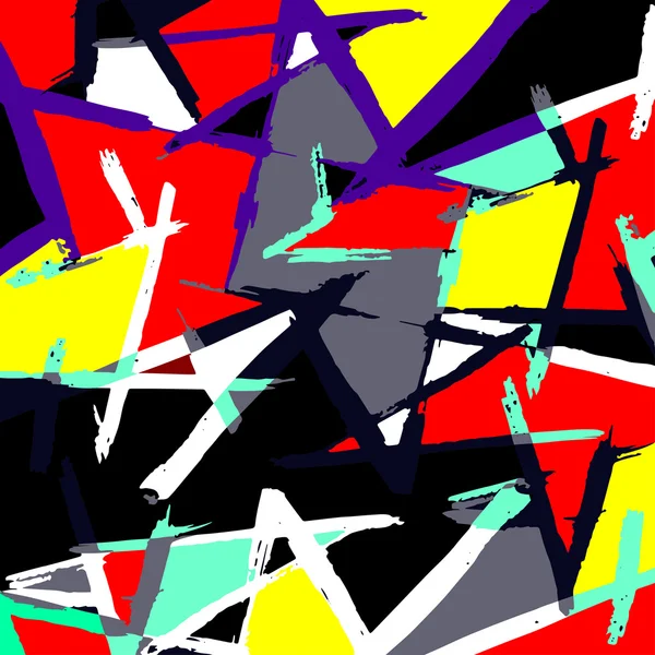 Эффект граффити абстрактных геометрических объектов — стоковый вектор