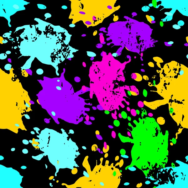 Manchas de colores graffiti hermoso fondo abstracto sin costuras — Vector de stock