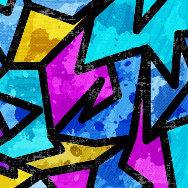 Mavi geometrik arka plan üzerinde beyaz çizgiler illüstrasyon vektör