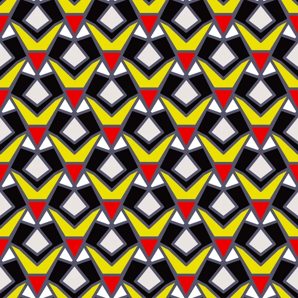 Hermoso polígonos de colores sin costura patrón vector ilustración — Vector de stock