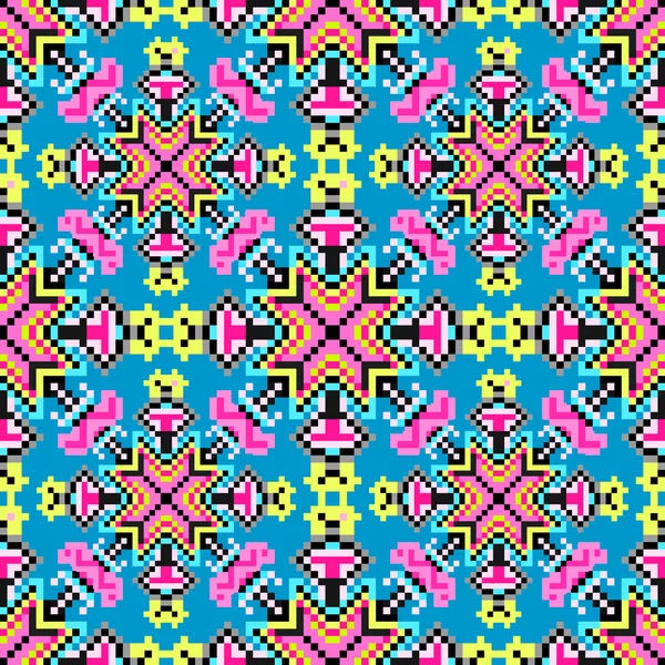 Malé pixely abstraktní geometrická bezešvé pattern vektorové ilustrace — Stockový vektor