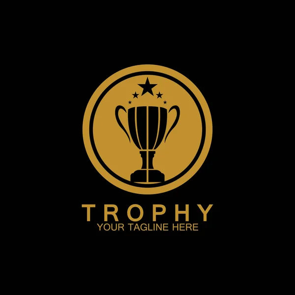 Trophy Vektor Logo Icon Champions Trophäe Logo Symbol Für Winner — Stockfoto