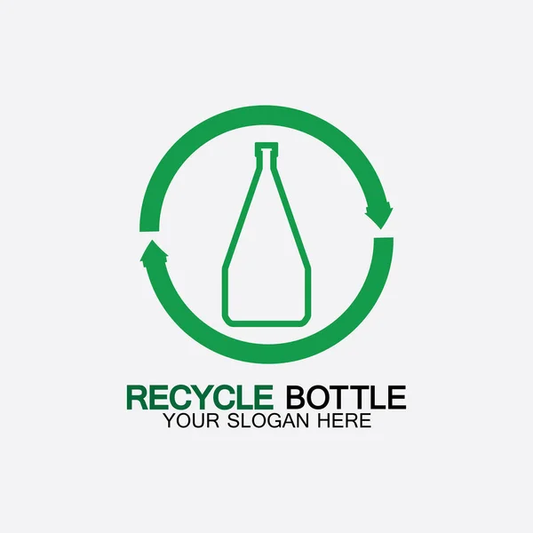 Recyklace Plastové Láhve Logo Ikony Vektorové Ilustrace Design Bottle Symbolem — Stockový vektor