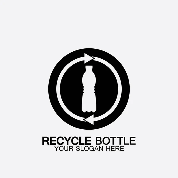 Reciclar Botella Plástico Icono Icono Diseño Ilustración Del Vector Botella — Archivo Imágenes Vectoriales
