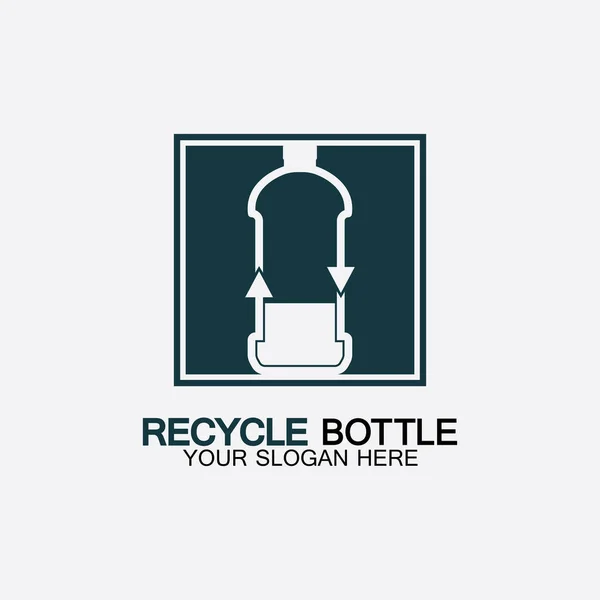Recyklace Plastové Láhve Logo Ikony Vektorové Ilustrace Design Bottle Symbolem — Stockový vektor
