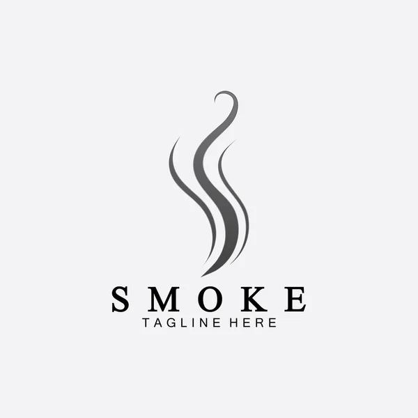 Smoke Dampf Symbol Logo Illustration Isoliert Auf Weißem Hintergrund Aroma — Stockvektor