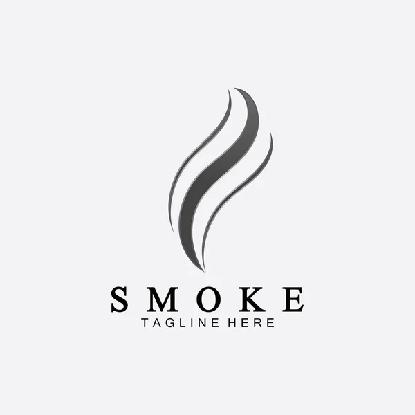 Smoke Dampf Symbol Logo Illustration Isoliert Auf Weißem Hintergrund Aroma — Stockvektor