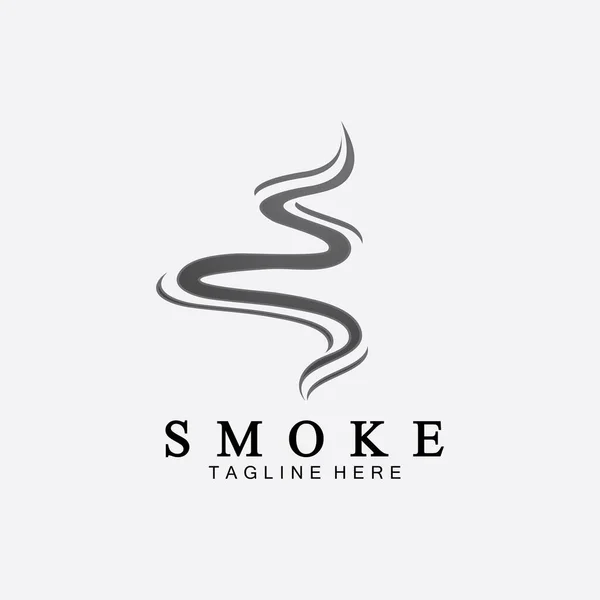 Smoke Dampf Symbol Logo Illustration Isoliert Auf Weißem Hintergrund Aroma — Stockvektor
