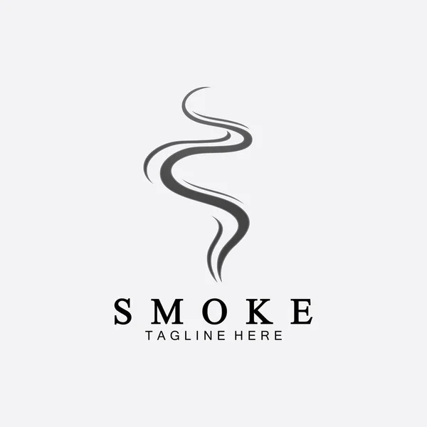 Smoke Dampf Symbol Logo Illustration Isoliert Auf Weißem Hintergrund Aroma — Stockvektor