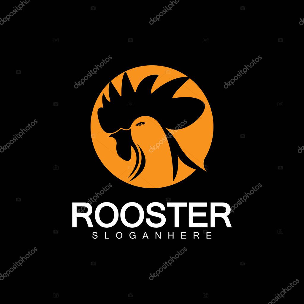 Rooster head logo vector icon symbol illustration design.Rooster  chicken  cock. Abstract vector illustration