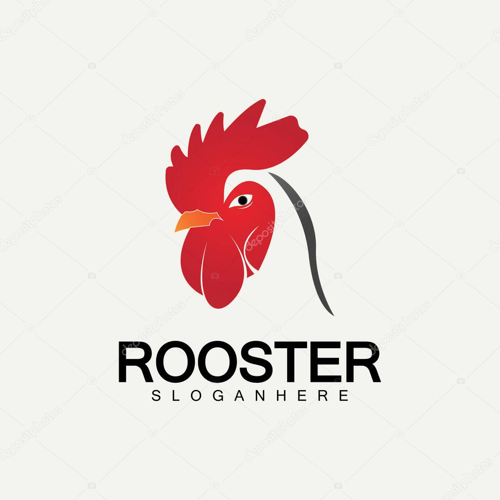 Rooster head logo vector icon symbol illustration design.Rooster  chicken  cock. Abstract vector illustration