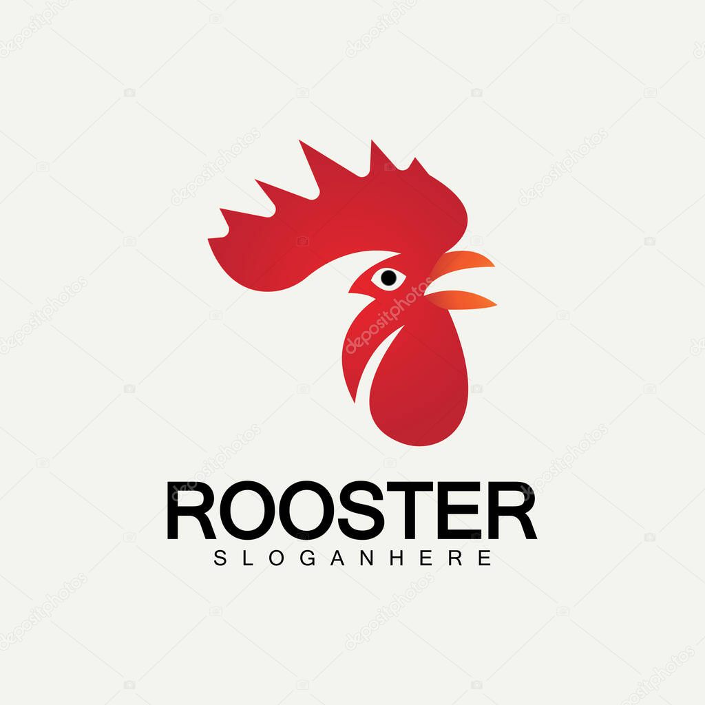 Rooster head logo vector icon symbol illustration design.Rooster  chicken  cock. Abstract vector illustration