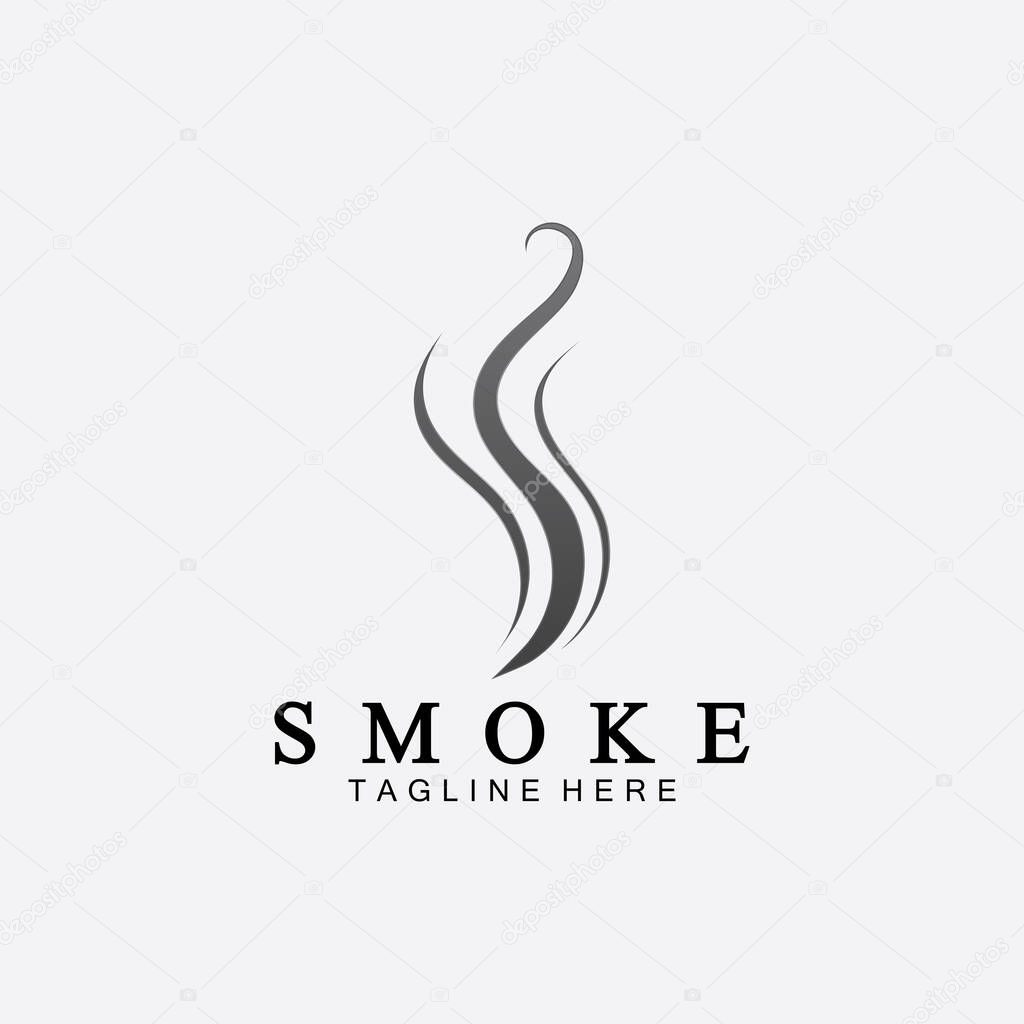 Smoke steam icon logo illustration isolated on white background,Aroma vaporize icons. Smells vector line icon, hot aroma, stink or cooking steam symbols, smelling or vapor