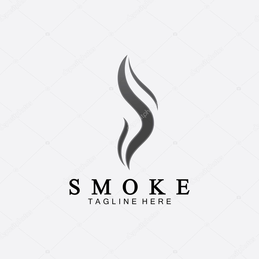 Smoke steam icon logo illustration isolated on white background,Aroma vaporize icons. Smells vector line icon, hot aroma, stink or cooking steam symbols, smelling or vapor