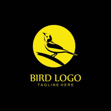 kuş logo vektör tasarım şablonu