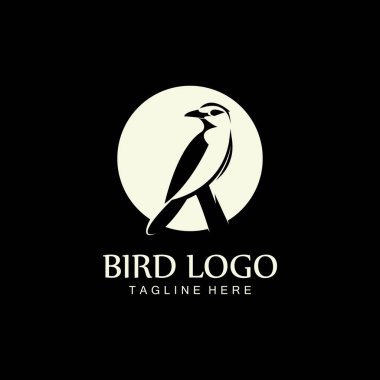 kuş logo vektör tasarım şablonu