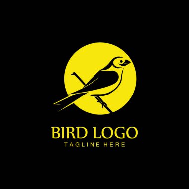 kuş logo vektör tasarım şablonu