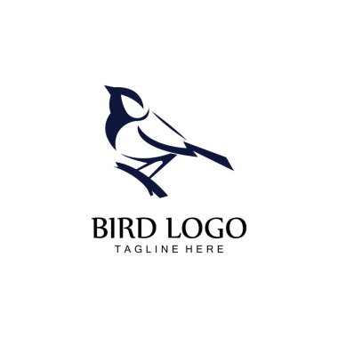 kuş logo vektör tasarım şablonu