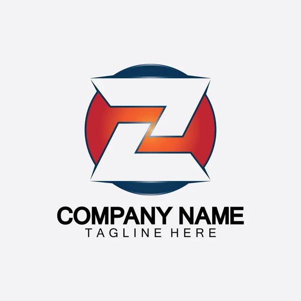 Lettera Numero Logo Icona Vettoriale Illustrazione Design Template — Vettoriale Stock