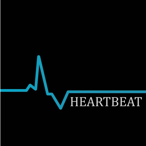 Batimento Cardíaco Monitor Ícone Vetor Linha Pulso Arte Batimento Cardíaco — Vetor de Stock