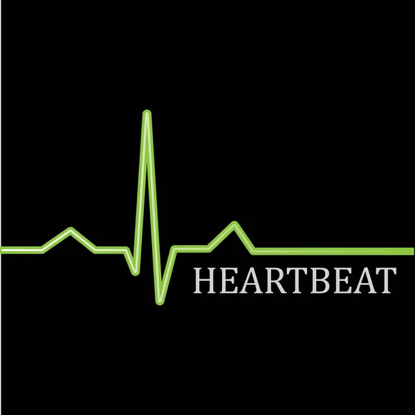 Серцебиття Монітора Імпульсної Лінії Мистецтва Векторний Значок Ecg Серцебиття Символ — стоковий вектор