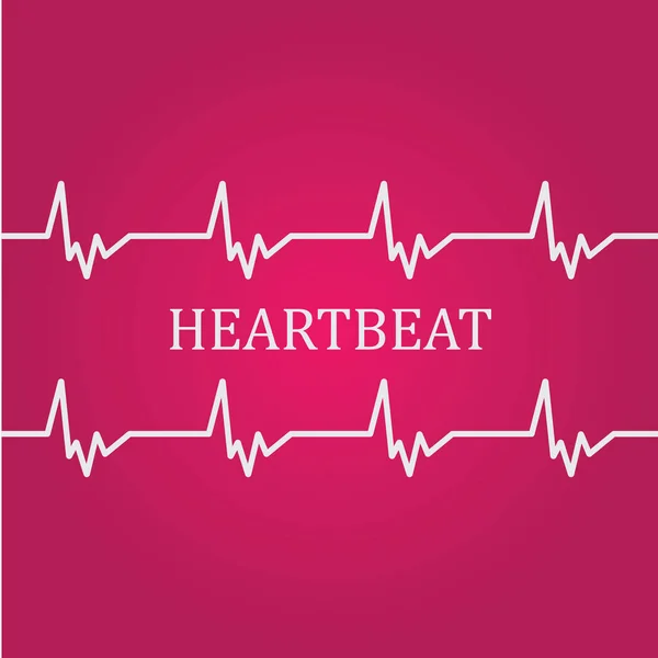 Heart Beat Monitor Pulse Line Art Vector Icon Ecg Heartbeat — Stock Vector