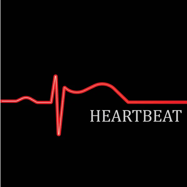 Серцебиття Монітора Імпульсної Лінії Мистецтва Векторний Значок Ecg Серцебиття Символ — стоковий вектор
