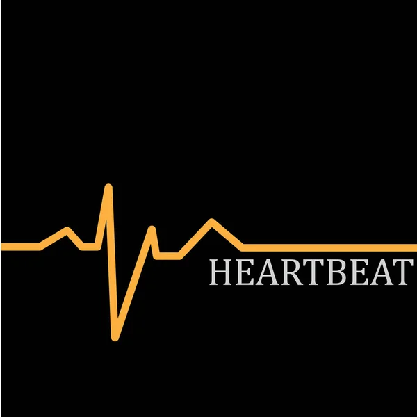 Heart Beat Monitor Pulse Line Art Vector Icon Ecg Heartbeat — Stock Vector