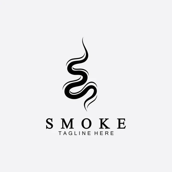 Smoke Dampf Symbol Logo Illustration Isoliert Auf Weißem Hintergrund Aroma — Stockvektor