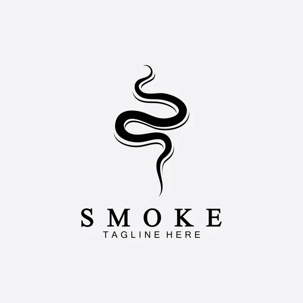 Smoke Dampf Symbol Logo Illustration Isoliert Auf Weißem Hintergrund Aroma — Stockvektor