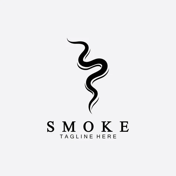 Smoke Dampf Symbol Logo Illustration Isoliert Auf Weißem Hintergrund Aroma — Stockvektor