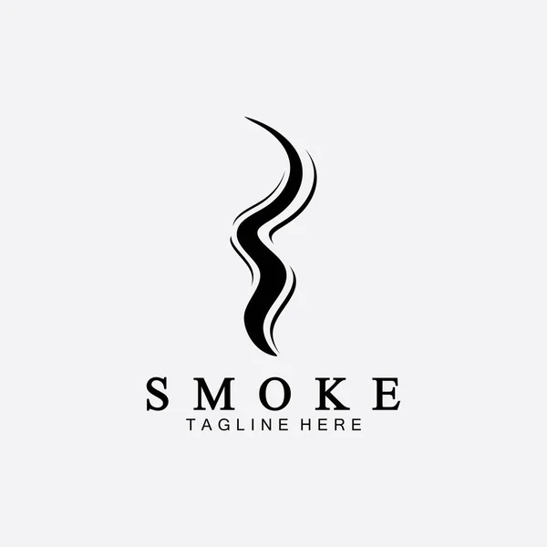 Smoke Dampf Symbol Logo Illustration Isoliert Auf Weißem Hintergrund Aroma — Stockvektor