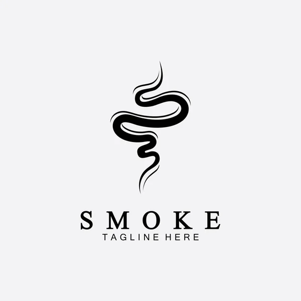 Smoke Dampf Symbol Logo Illustration Isoliert Auf Weißem Hintergrund Aroma — Stockvektor