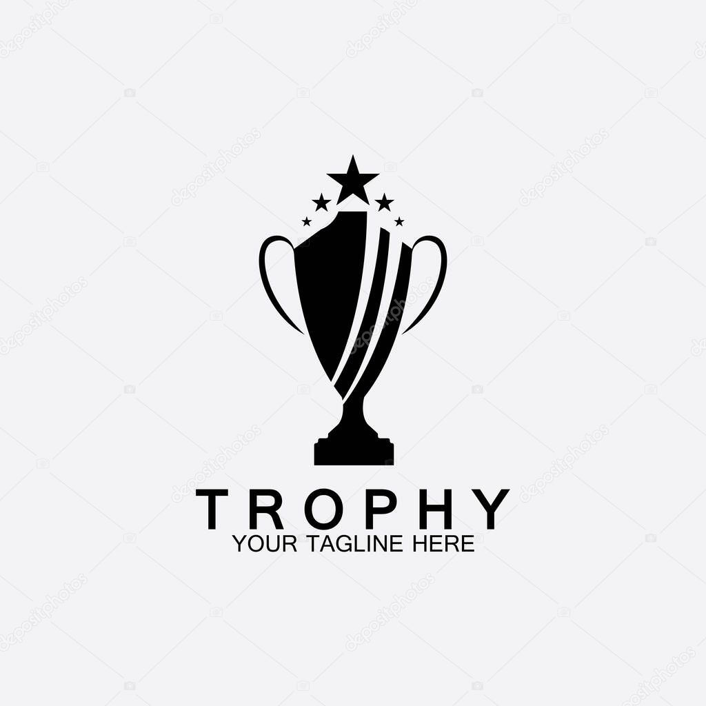 Trophy vector logo icon.champions  trophy logo icon for winner award logo template