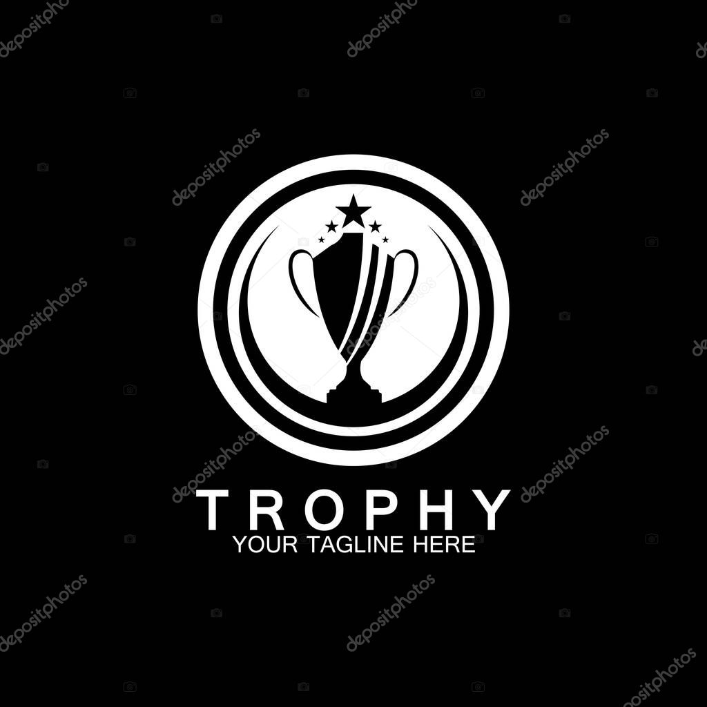 Trophy vector logo icon.champions  trophy logo icon for winner award logo template
