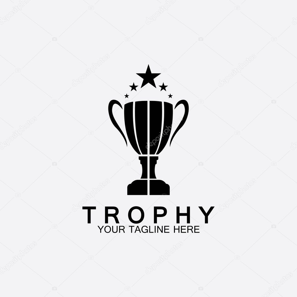 Trophy vector logo icon.champions  trophy logo icon for winner award logo template