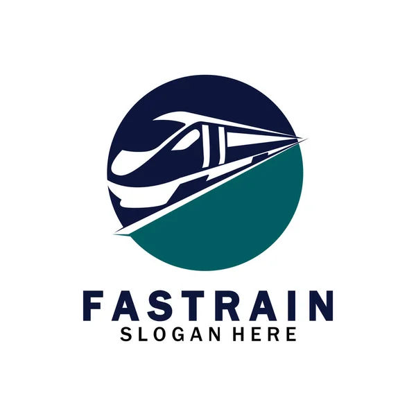 Train Logo Vector Illustration Design Fast Train Logo High Speed — Stock Vector