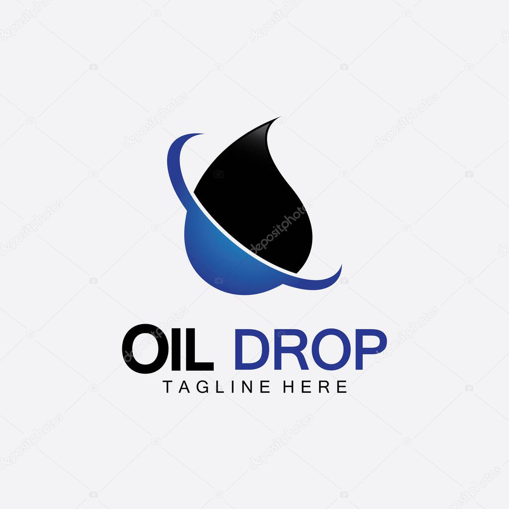 Oil drop logo vector illustration design template,design inspiration vector template for industry company  logo  