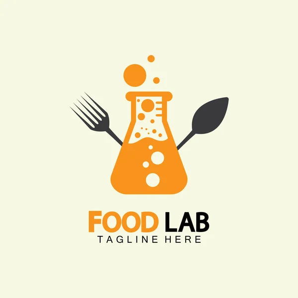 Food Lab Logo Vector Pictogram Illustratie Ontwerp Template Lab Logo — Stockvector